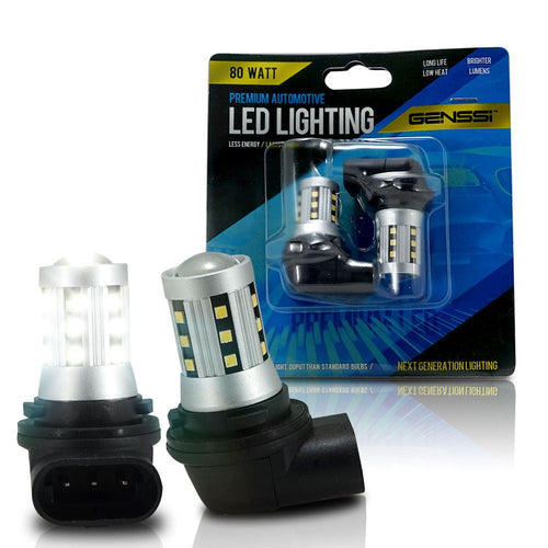 80W LED For Honda ATV 92069 - 0019 34901 - HR3 - A21 Headlight Bulbs (2 Pack) - GENSSI Lighting