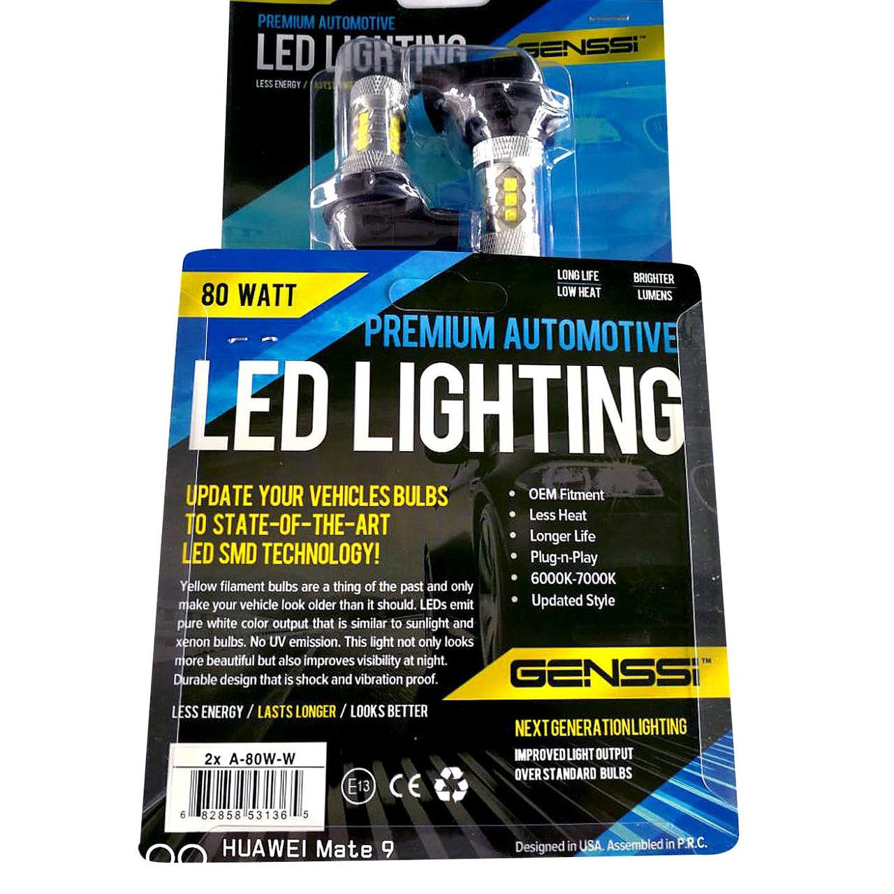 80W LED For Kawasaki ATV 92069-0019 Headlight Bulbs (2 Pack) Lighting