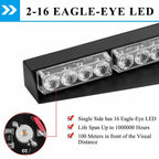 Amber 17" 32 LED Emergency Strobe Warning Flashing Lamp - GENSSI Lighting