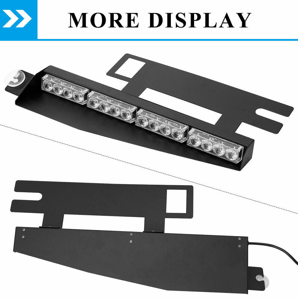 Amber 17" 32 LED Emergency Strobe Warning Flashing Lamp Lighting