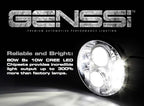 7 Inch Chrome Projector LED Motorcycle Headlight - GENSSI Lighting