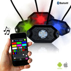 LED Under Body Rock Lights Color with Bluetooth Controller 4x Lighting