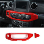 Air Condition Control Panel Cover Trim for Jeep Wrangler JL 2018 - 2023 Red - GENSSI Interior Part