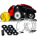 LED Wheel Lights Kit White with Turn Signal and 8 White Rock Lights Default Title Lighting