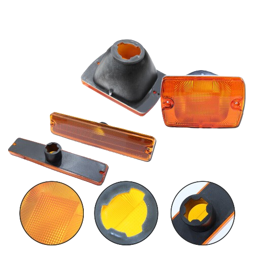 Amber Bumper Turn Signals And Fender Side Marker Light Housings Set for Jeep Wrangler YJ 1987-1995 Lighting
