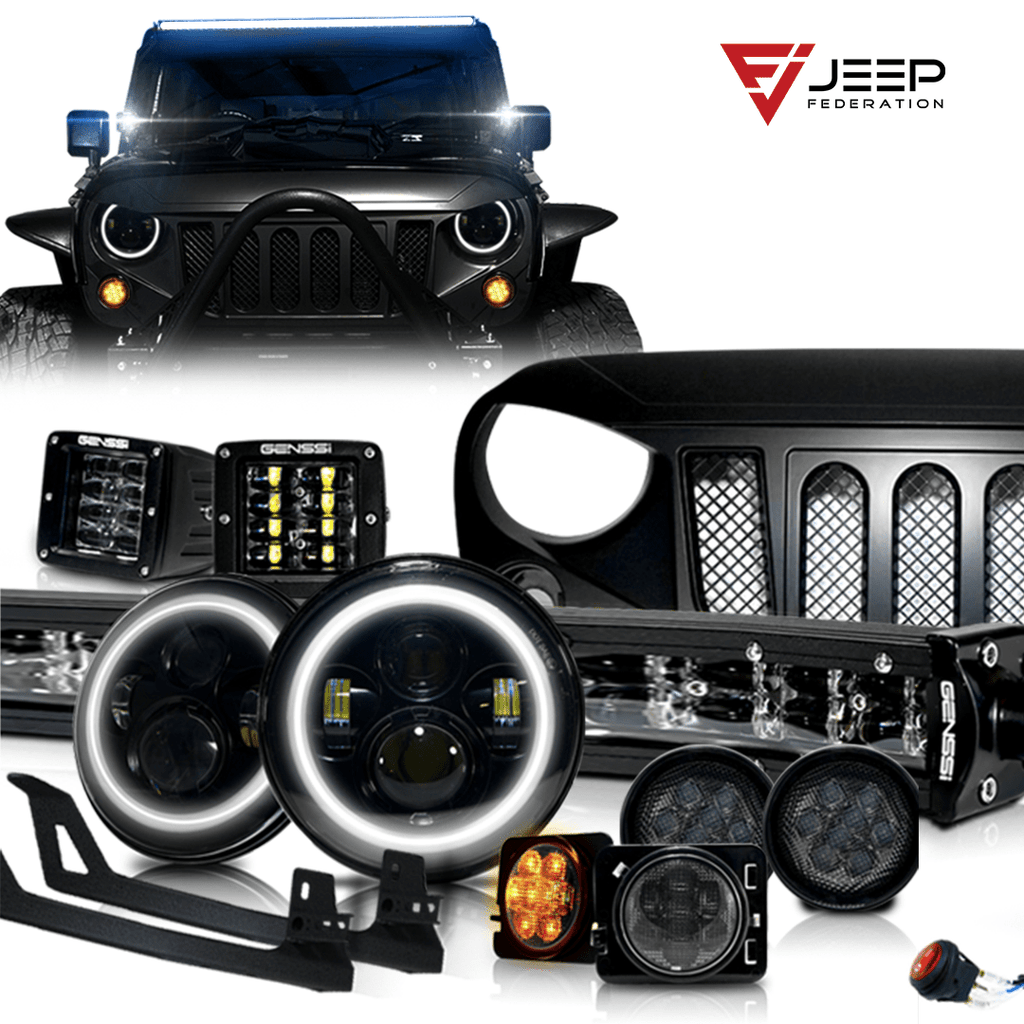 Jeep Federation Black out 13 Piece Appearance package. - GENSSI Exterior Part