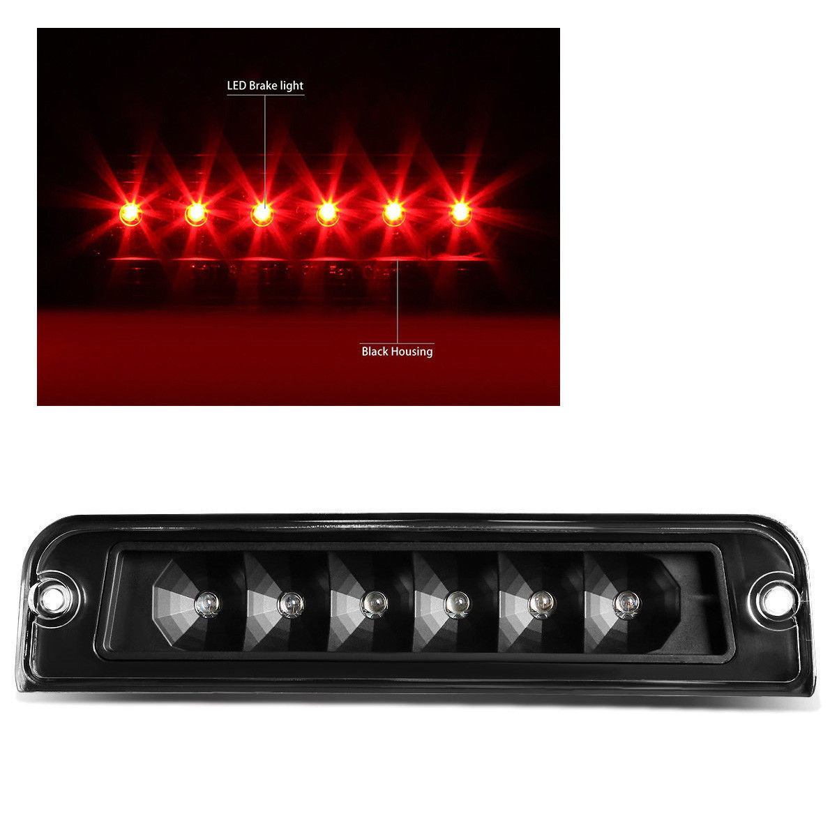 Black LED 3rd Third Brake Light for Jeep Wrangler TJ 1997-2006 Lighting