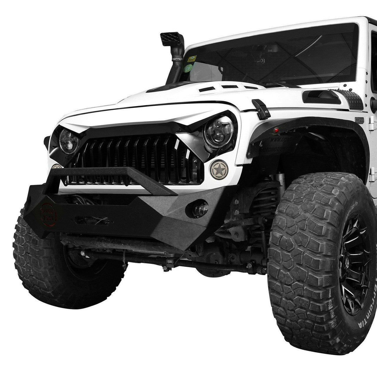 White&Black Gladiator Vader Grill Jeep Wrangler JK 2007-2017 Grille