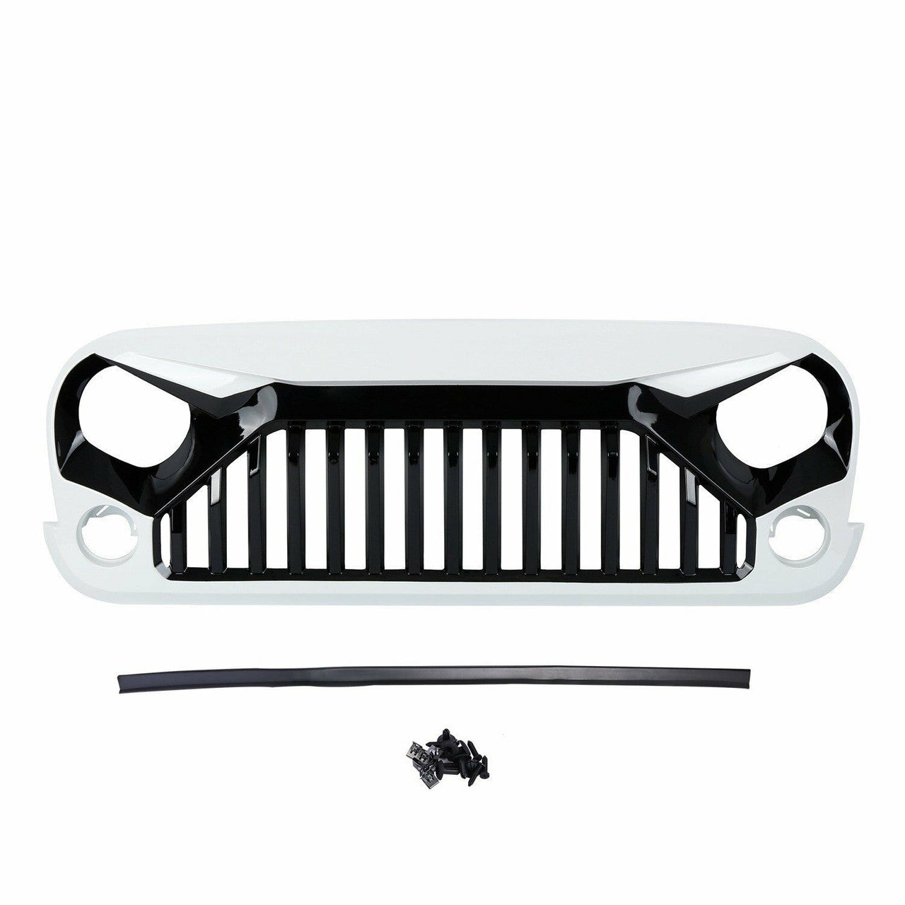 White&Black Gladiator Vader Grill Jeep Wrangler JK 2007-2017 Grille