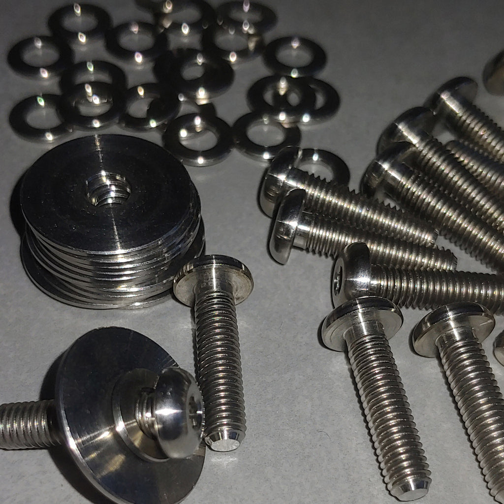 Titanium Engine Bay Cover Bolts and Washers for Ferrari 360 and Challenge 14pcs Set Exterior Part