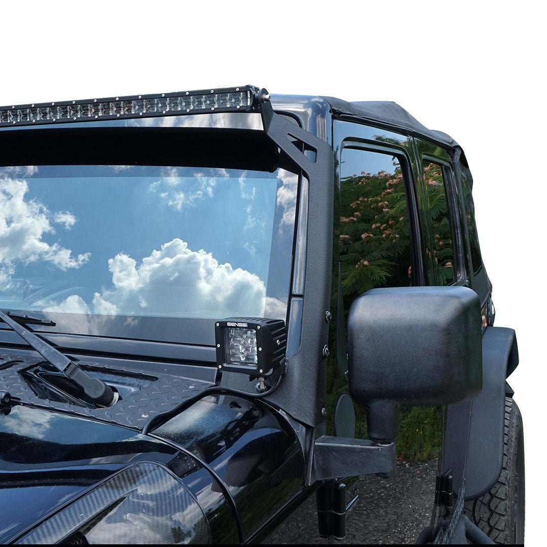 Light Bar Bracket 50 Inch Straight with Pod Mounts for Jeep Wrangler JK JKU 2007 - 2018 - GENSSI Exterior Part