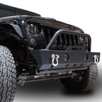 Stubby Rock Crawler Front Bumper with LED Fog Lamps for Wrangler JK 2007 - 2017 - GENSSI Bumper
