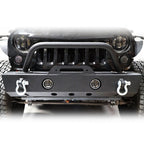 Front and Rear Stubby Rock Crawler Bumpers w/LED Fog for Wrangler JK 2007 - 2018 - GENSSI Bumper