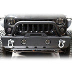 Stubby Rock Crawler Front Bumper with LED Fog Lamps for Wrangler JK 2007-2017 Bumper
