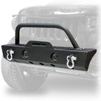 Stubby Rock Crawler Front Bumper with LED Fog Lamps for Wrangler JK 2007 - 2017 - GENSSI Bumper