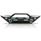 Front and Rear Tire Carrier Rock Crawler Bumpers for Wrangler JK 2007-2018 Bumper