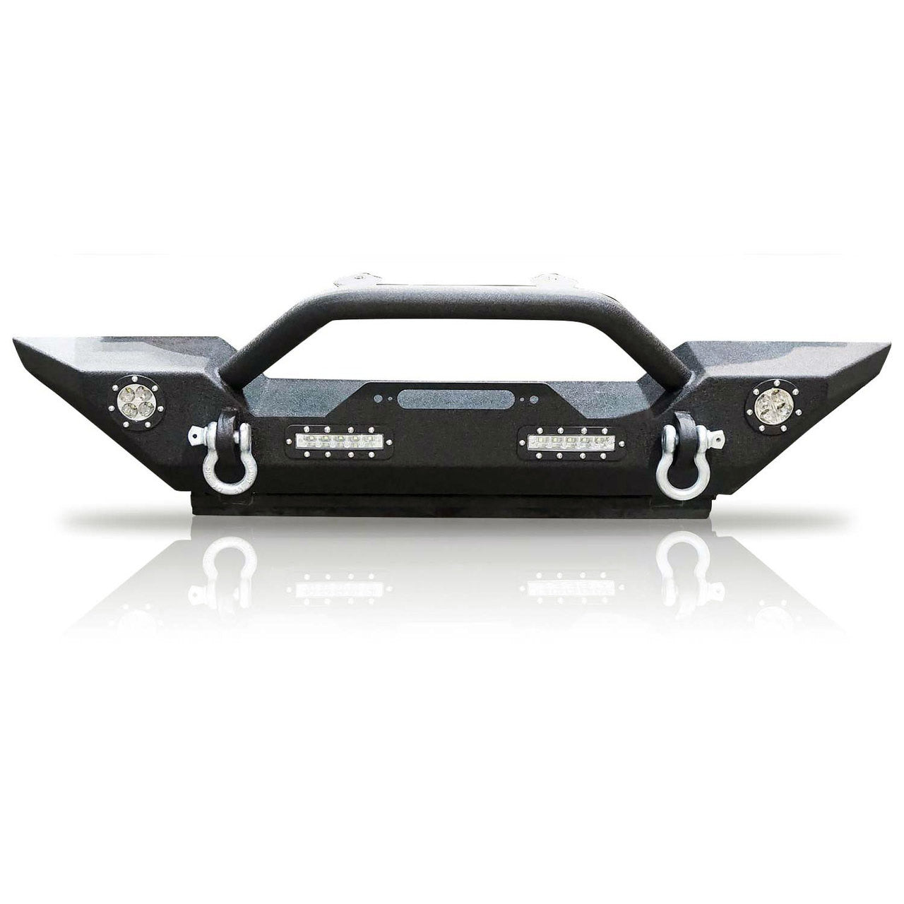 Front and Rear Tire Carrier Rock Crawler Bumpers for Wrangler JK 2007-2018 Bumper