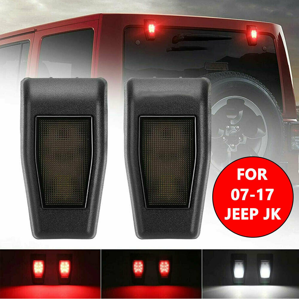 Rear Window Glass BrakeTail Backup LED Lights Kit For Jeep Wrangler JK (2007-2017 ) Lighting