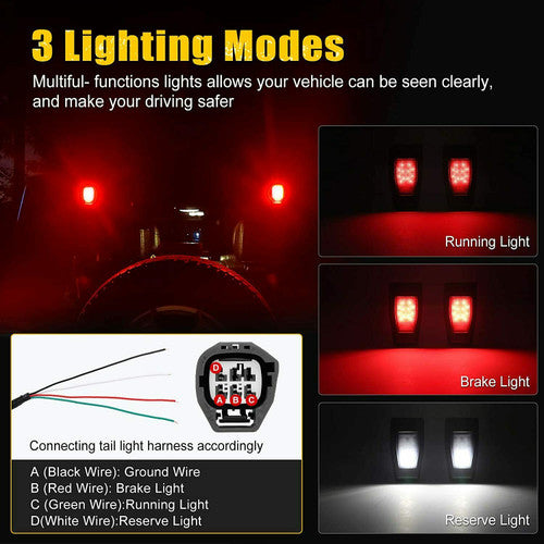 Rear Window Glass BrakeTail Backup LED Lights Kit For Jeep Wrangler JK (2007-2017 ) Default Title Lighting