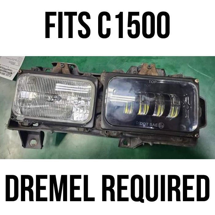 Sealed Beam LED Replacement Headlights for GMC C1500 2500 3500 Trucks (2 Pack) Lighting