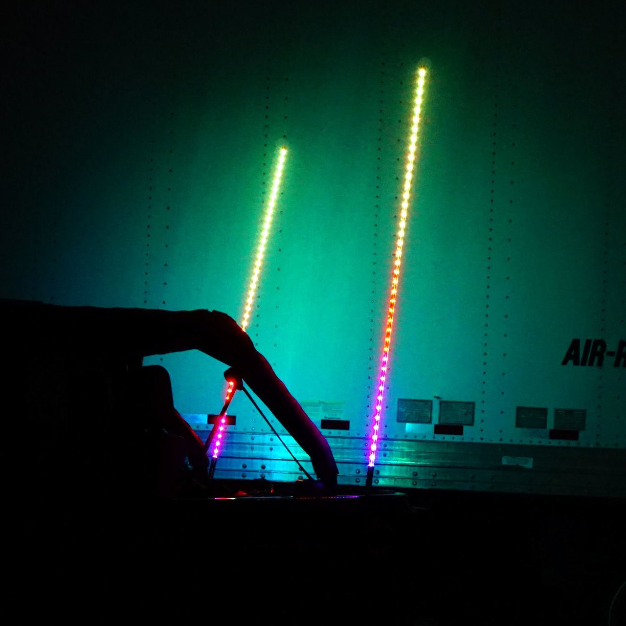 Dual LED Whip Kit Light Off Road Flag Wireless Color Changing - GENSSI Lighting