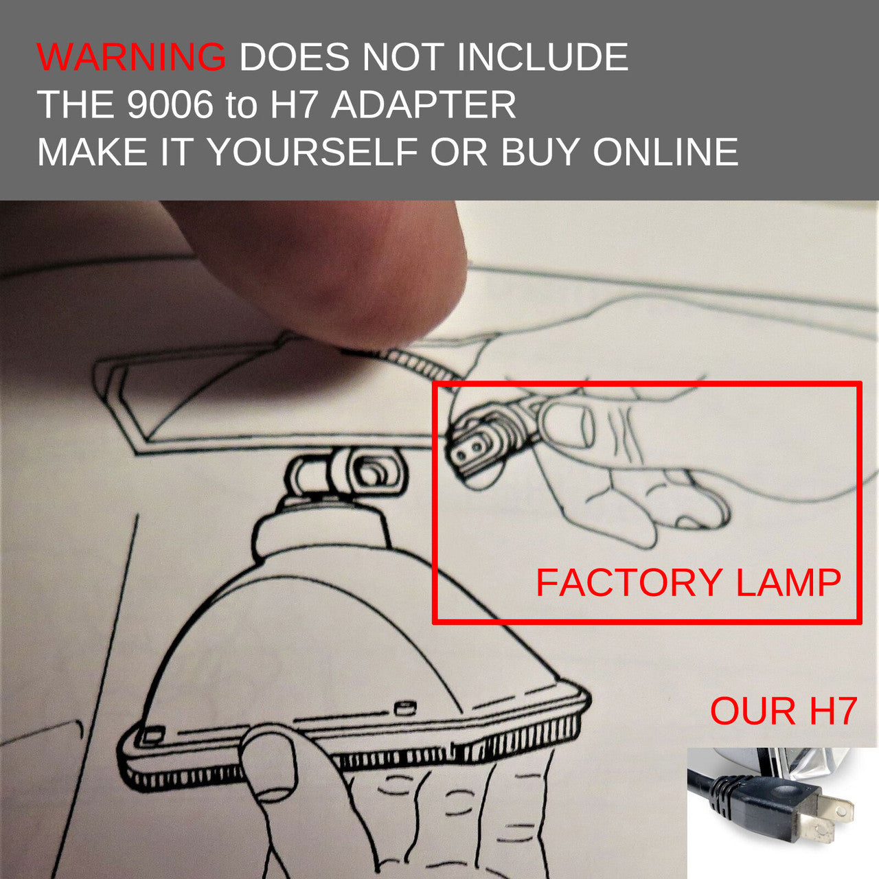 H4351 H4352 LED Sealed Beam Replacement Headlights for Camaro 1993-1997 (2 Pack) Lighting