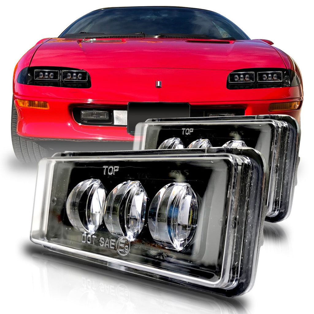 H4351 H4352 LED Sealed Beam Replacement Headlights for Camaro 1993-1997 (2 Pack) Lighting