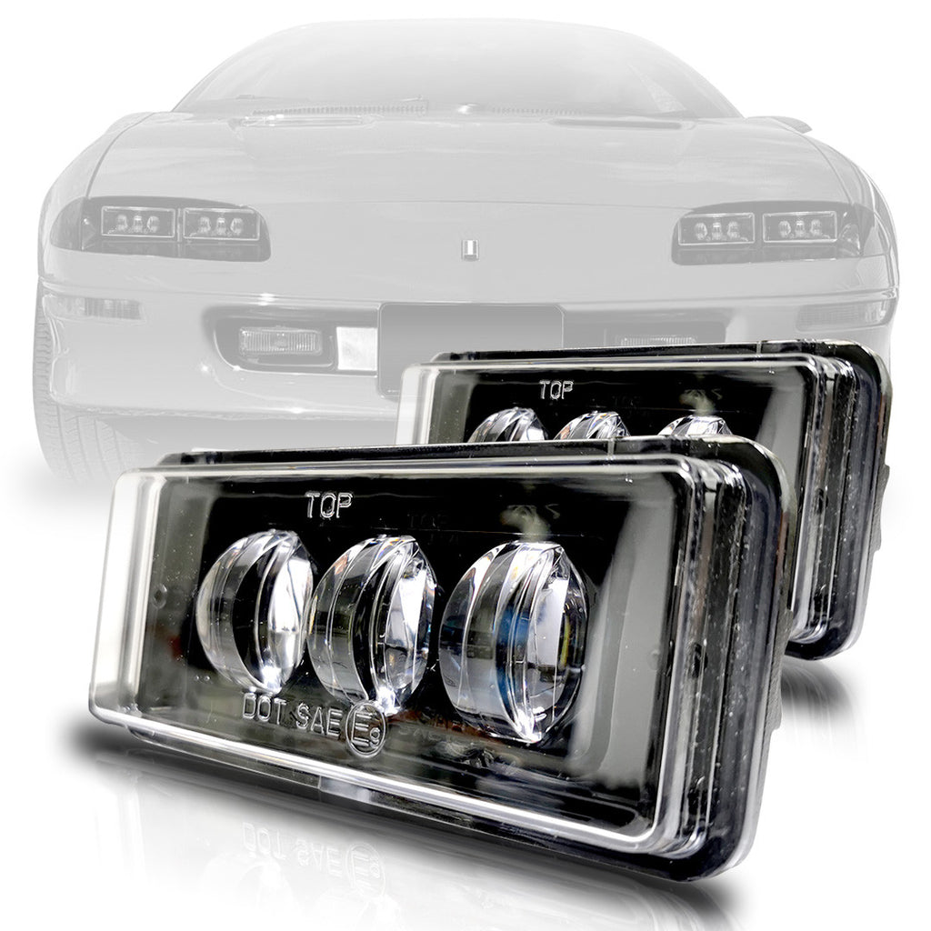 H4351 H4352 LED Sealed Beam Replacement Headlights for Camaro 1993-1997 (2 Pack) Lighting