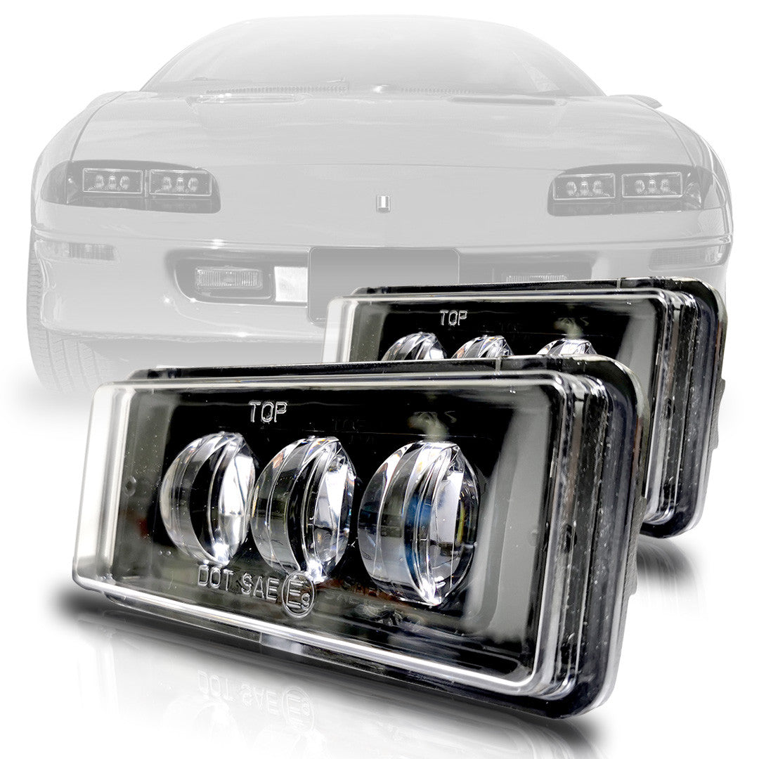 H4351 H4352 LED Sealed Beam Replacement Headlights for Camaro 1993-1997 (2 Pack) Lighting