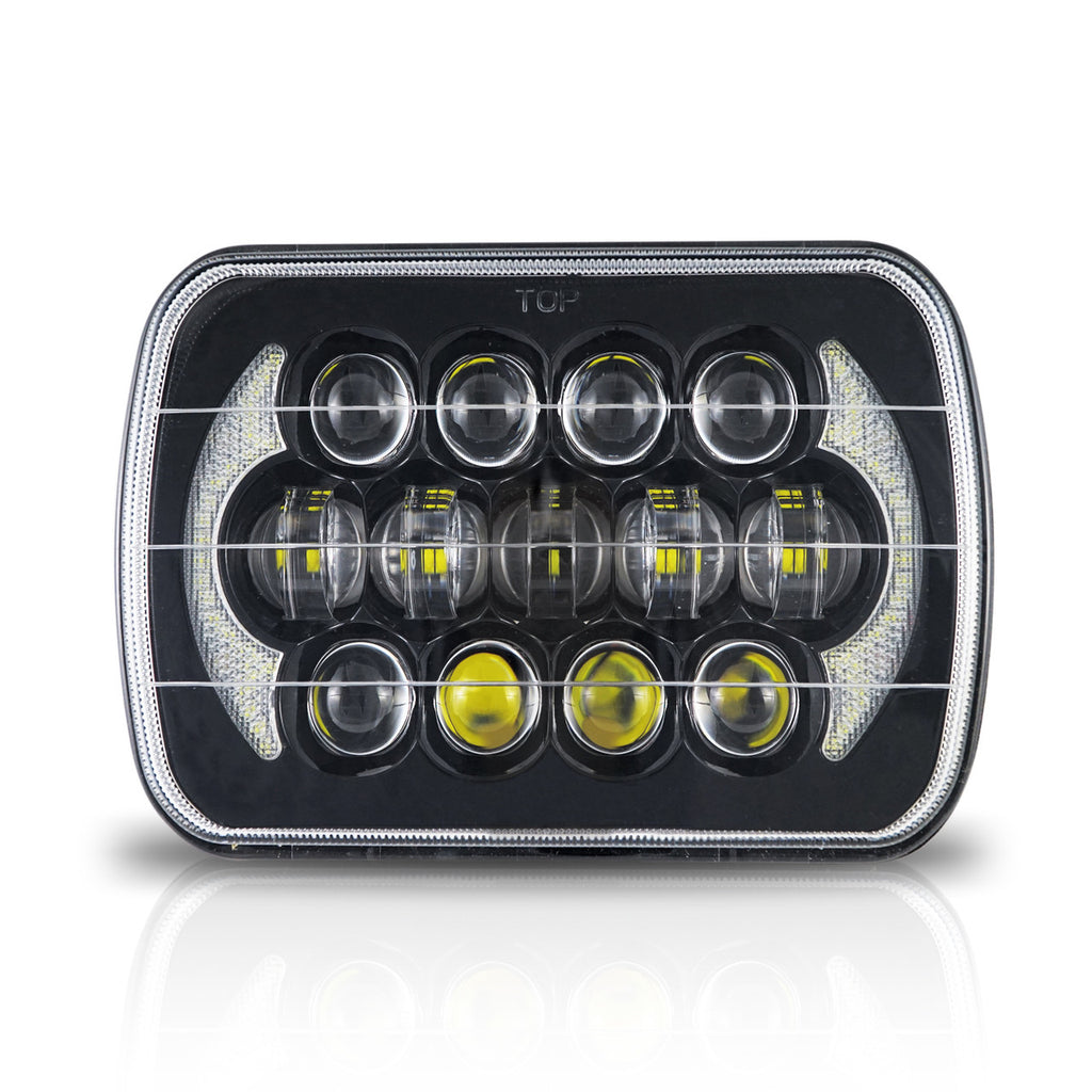 XPE Honeycomb LED Black Projector Headlights w/DRL for XJ and YJ Lighting