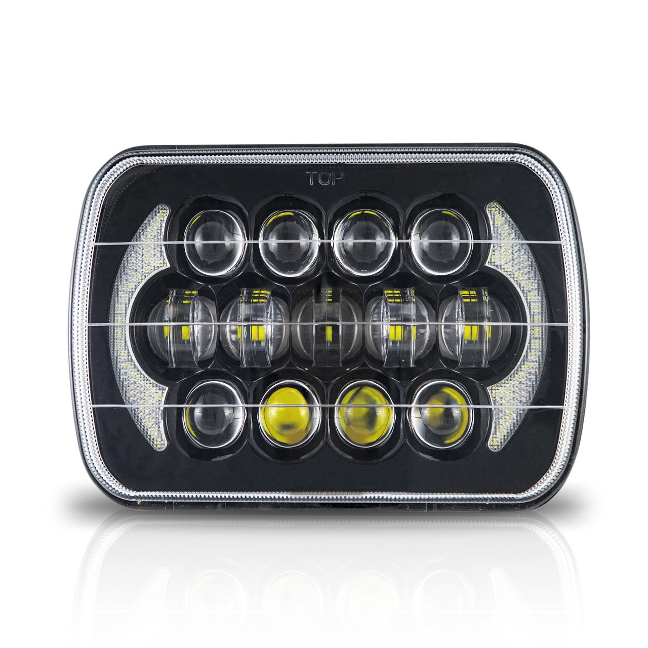 XPE Honeycomb LED Black Projector Headlights w/DRL for XJ and YJ Lighting