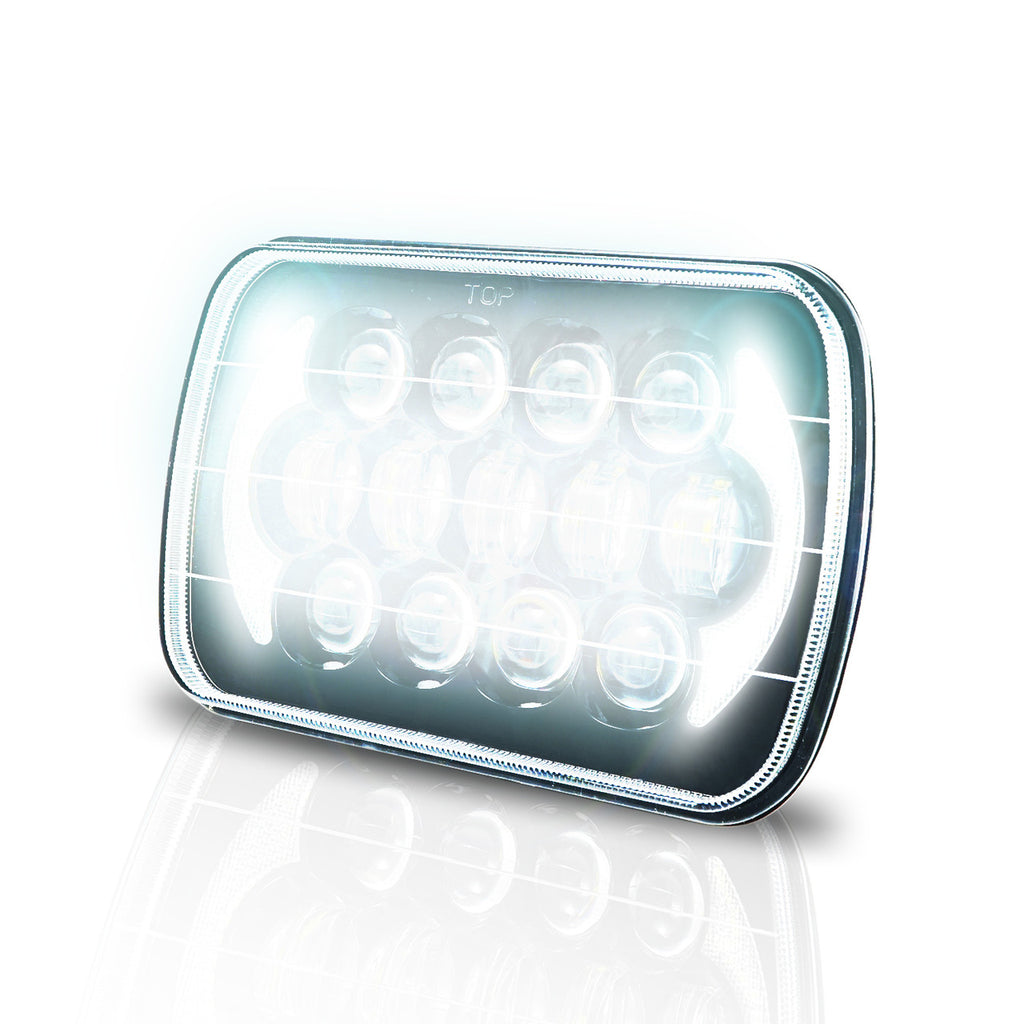 XPE Honeycomb LED Black Projector Headlights w/DRL for XJ and YJ Lighting