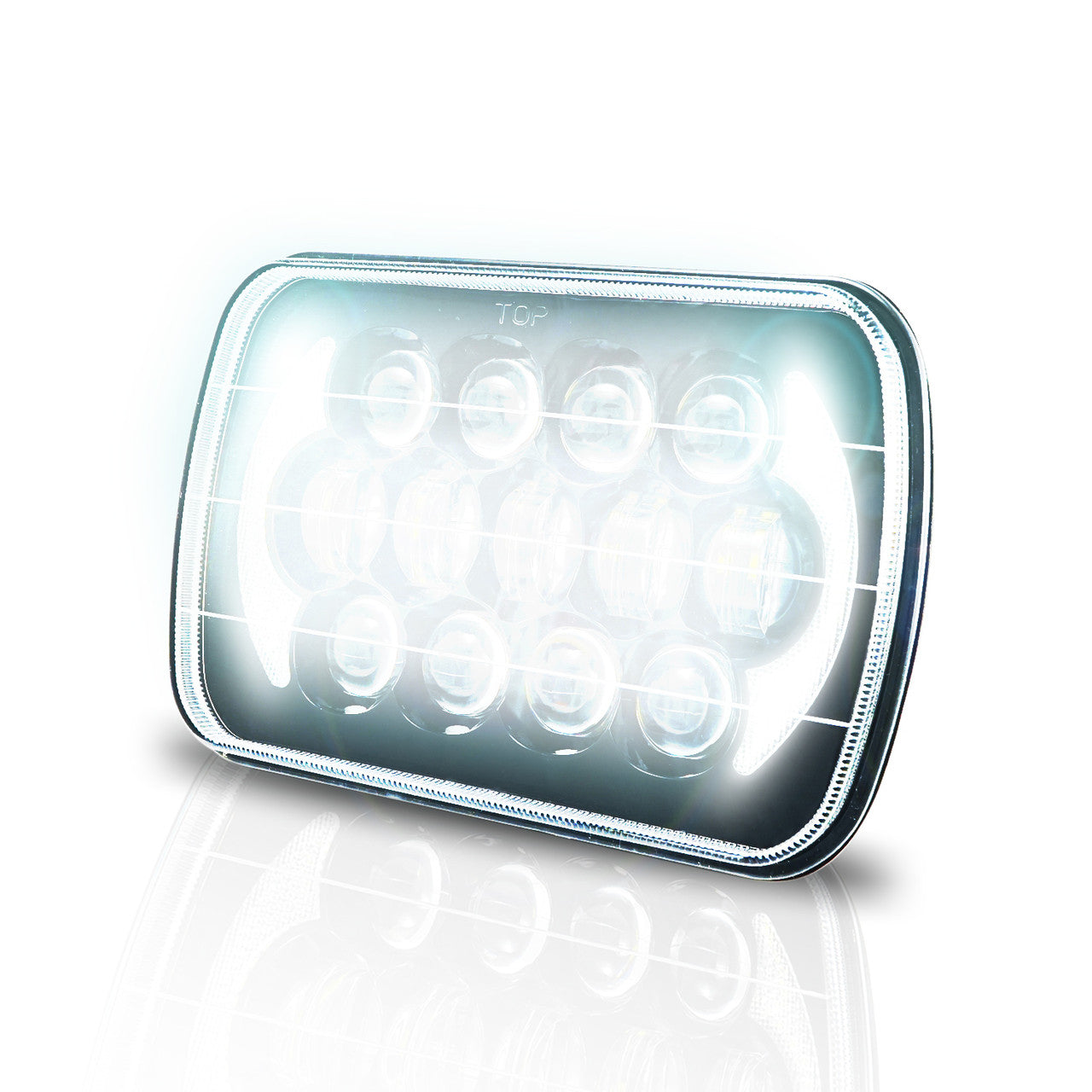 XPE Honeycomb LED Black Projector Headlights w/DRL for XJ and YJ Lighting