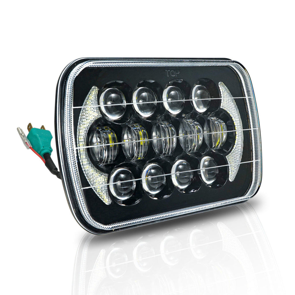 XPE Honeycomb LED Black Projector Headlights w/DRL for XJ and YJ Lighting