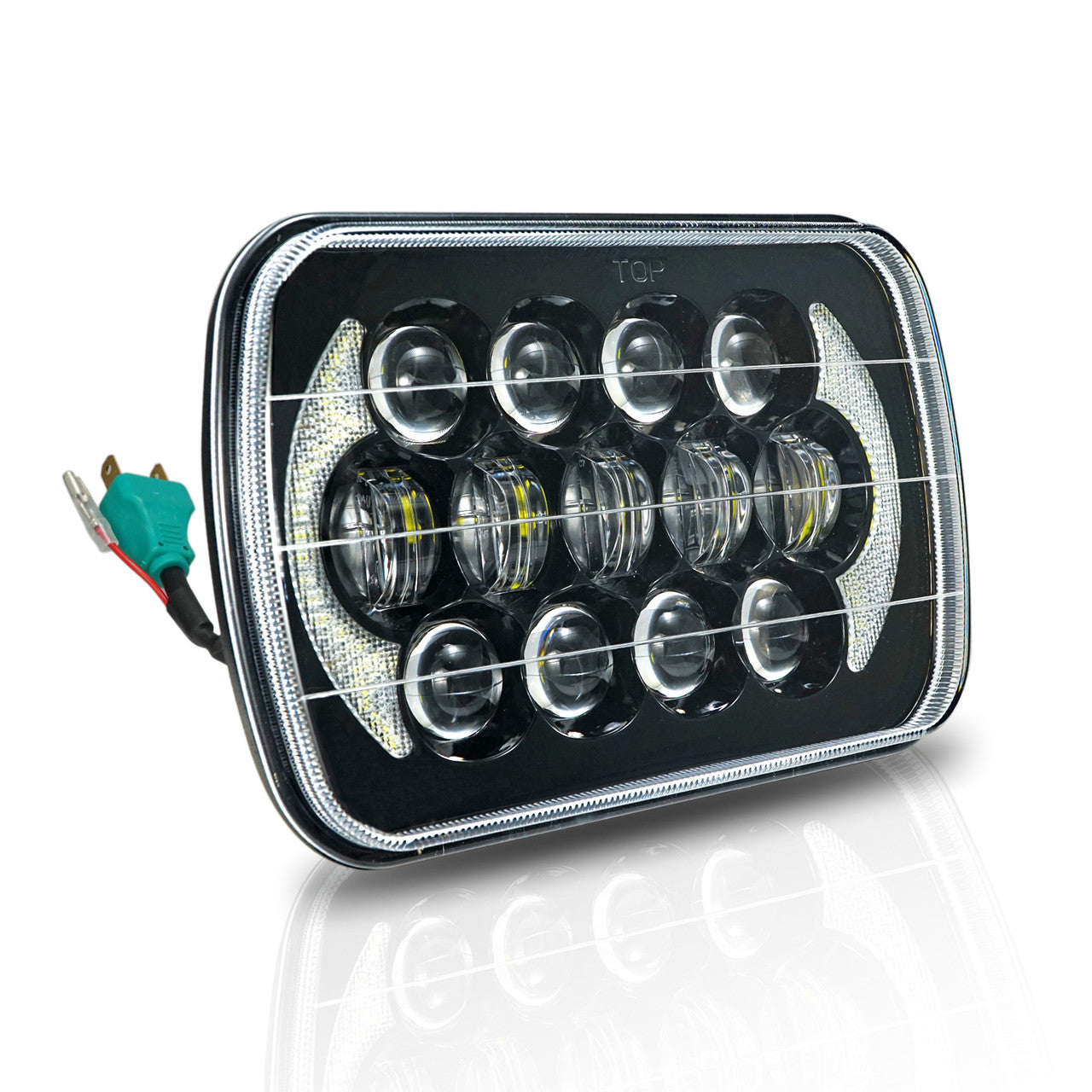 XPE Honeycomb LED Black Projector Headlights w/DRL for XJ and YJ Lighting