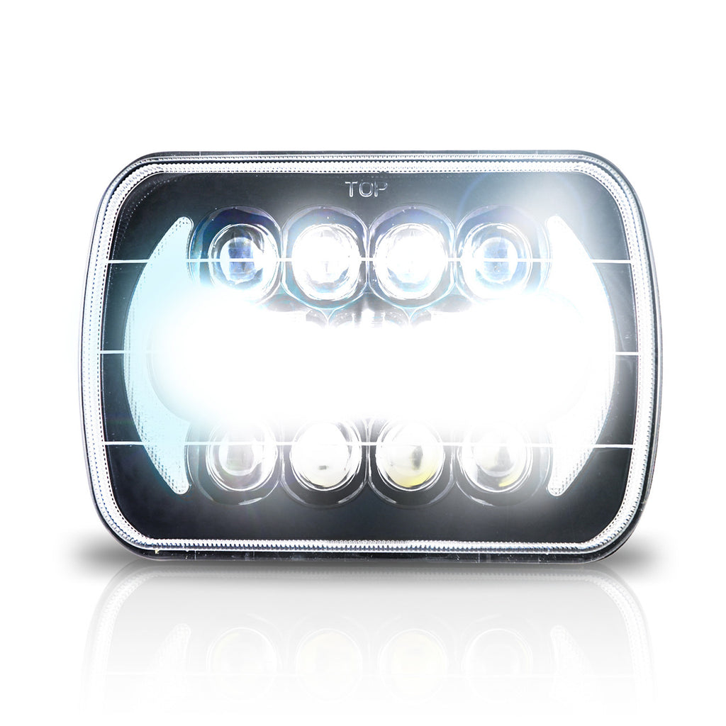 XPE Honeycomb LED Black Projector Headlights w/DRL for XJ and YJ Lighting