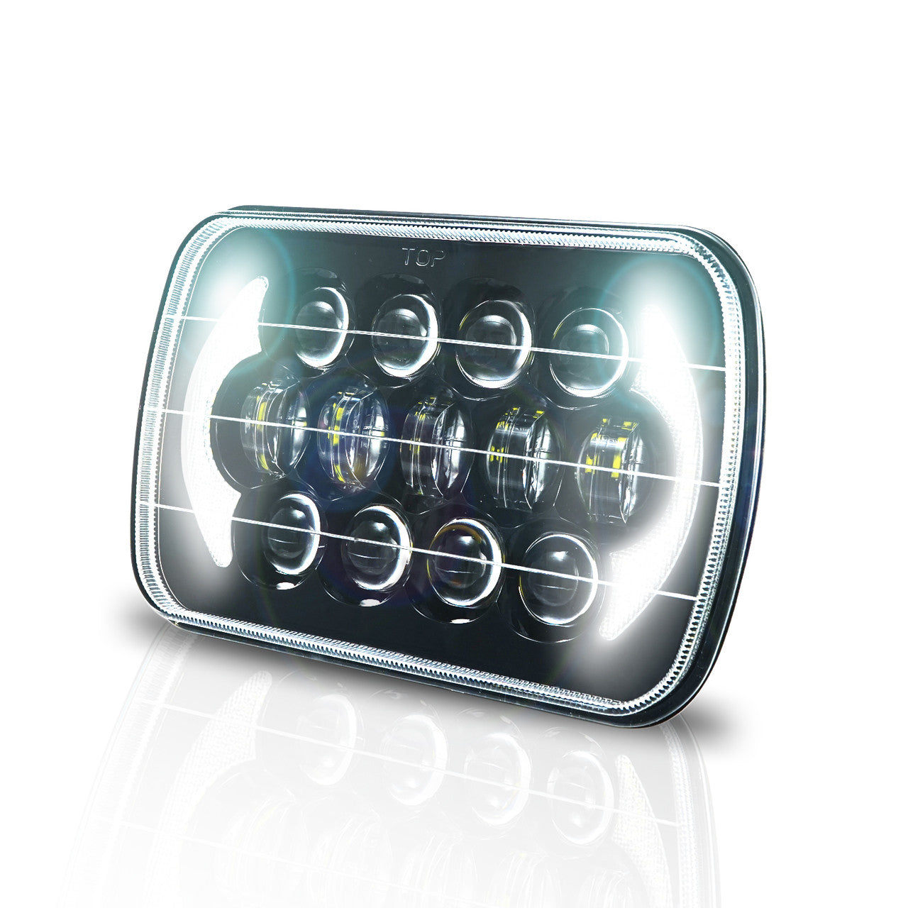 XPE Honeycomb LED Black Projector Headlights w/DRL for XJ and YJ Lighting