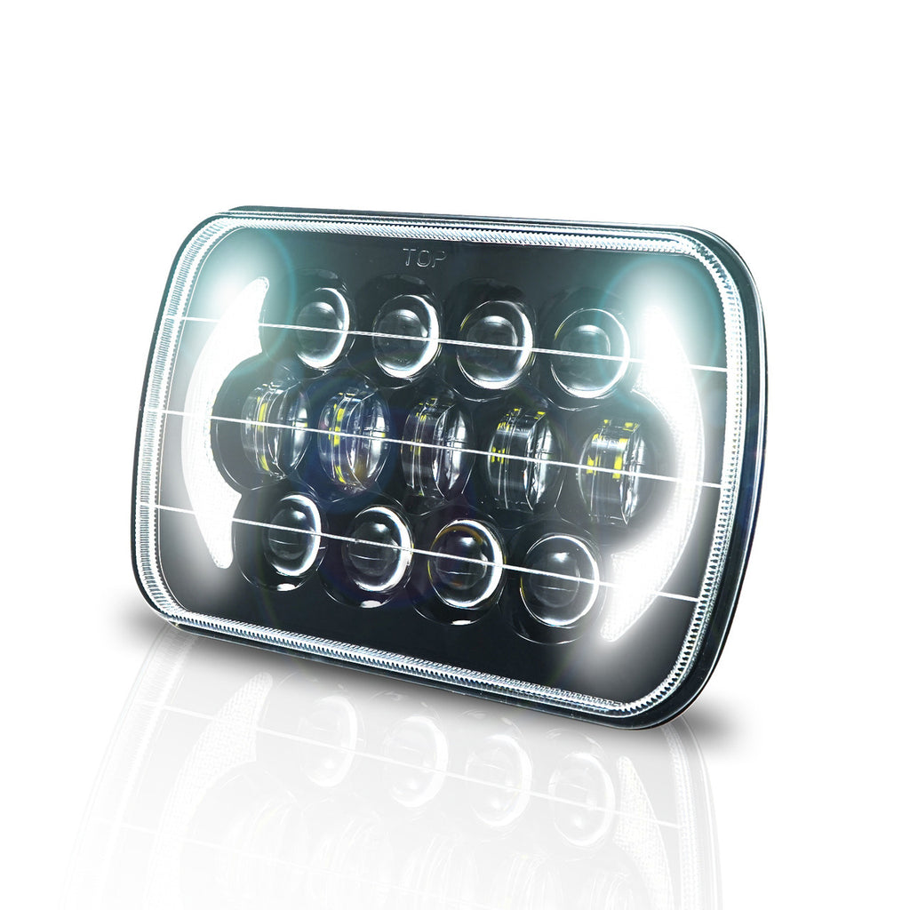 XPE Honeycomb LED Black Projector Headlights w/DRL for XJ and YJ Lighting