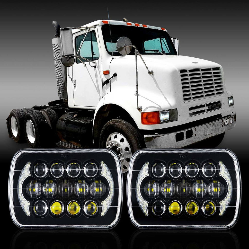 XPE Honeycomb LED Black Projector Headlights w/DRL for XJ and YJ Lighting