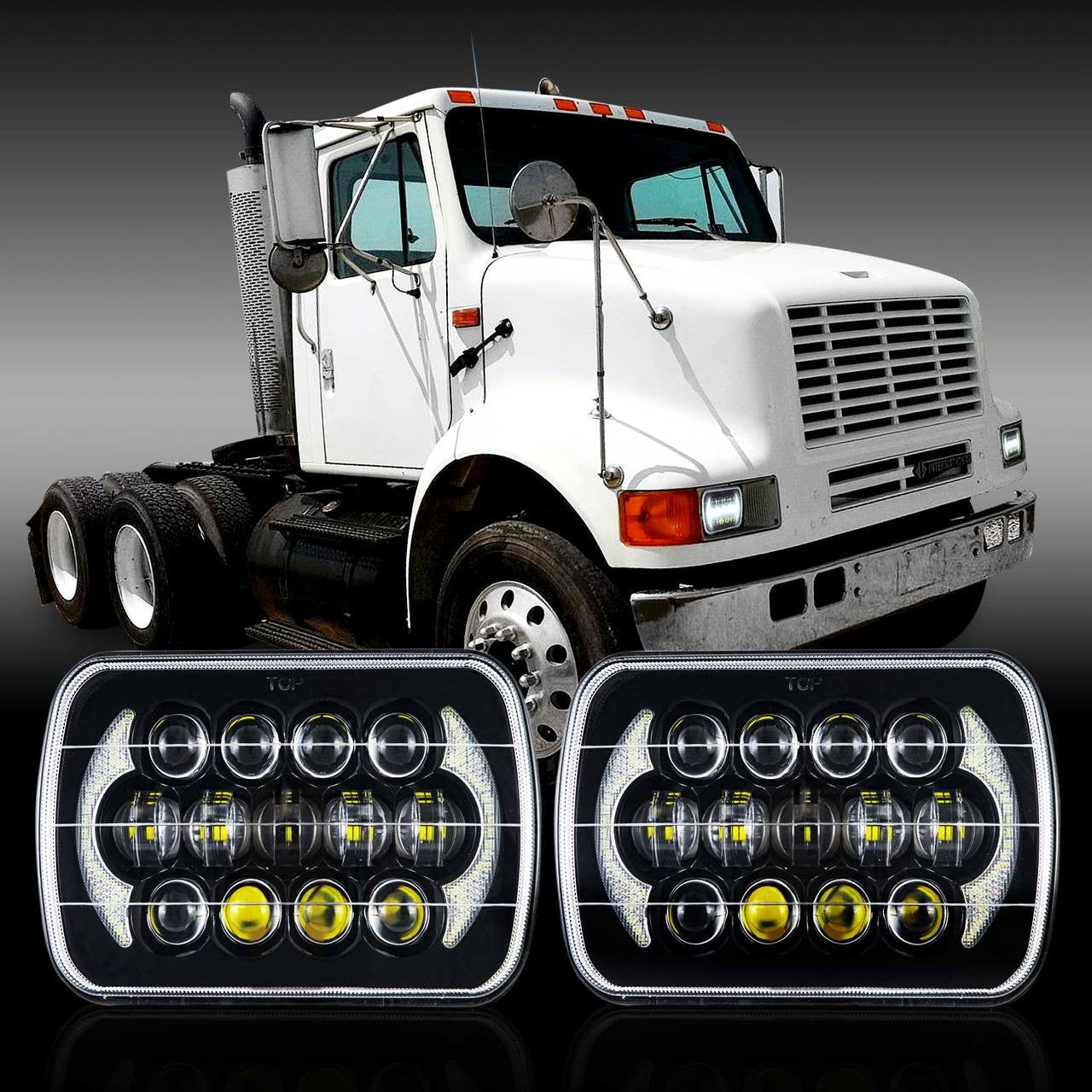 XPE Honeycomb LED Black Projector Headlights w/DRL for XJ and YJ Lighting