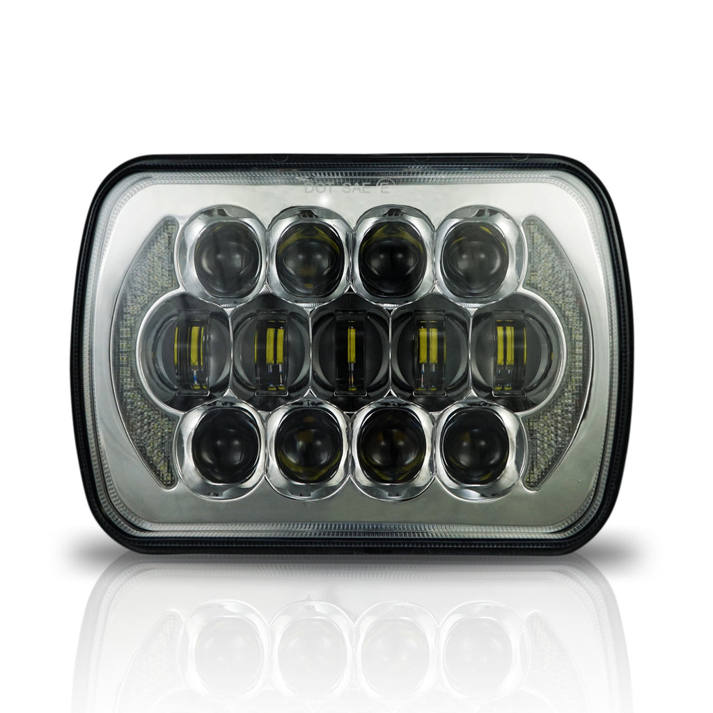 XPE Honeycomb LED Chrome Projector Headlights w/DRL for XJ and YJ Lighting