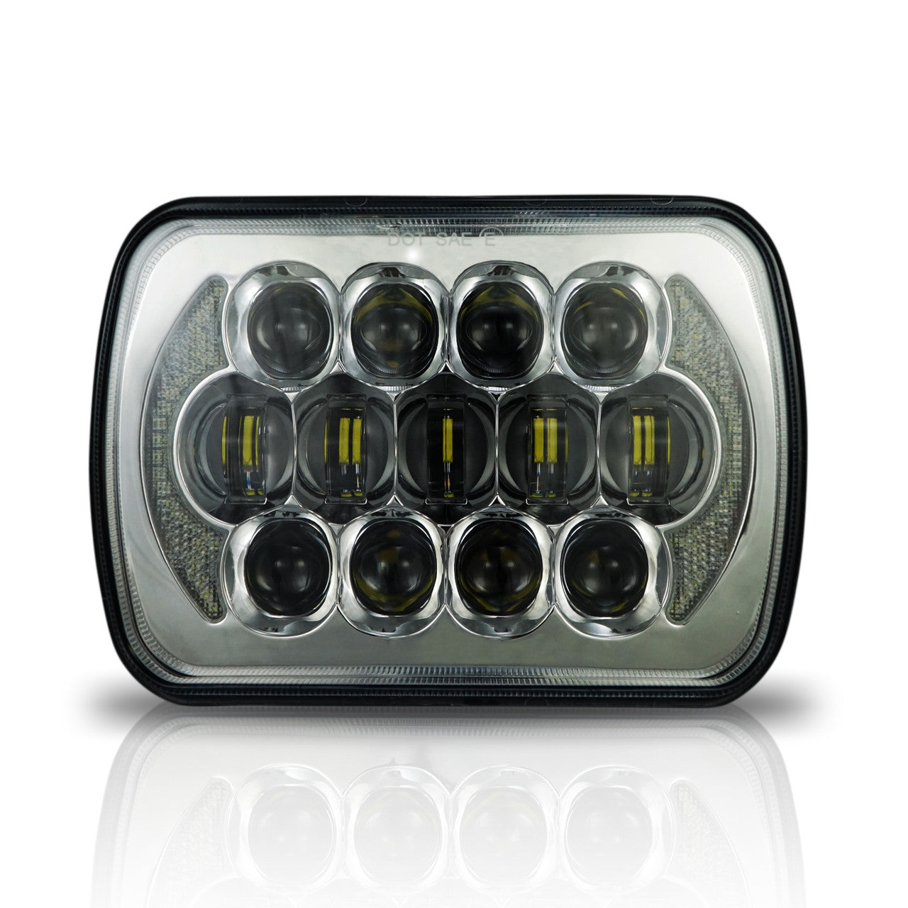 XPE Honeycomb LED Chrome Projector Headlights w/DRL for XJ and YJ Lighting