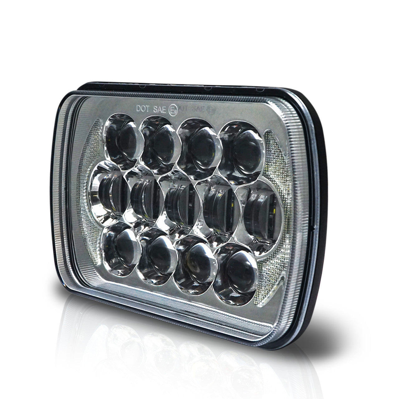 XPE Honeycomb LED Chrome Projector Headlights w/DRL for XJ and YJ Lighting