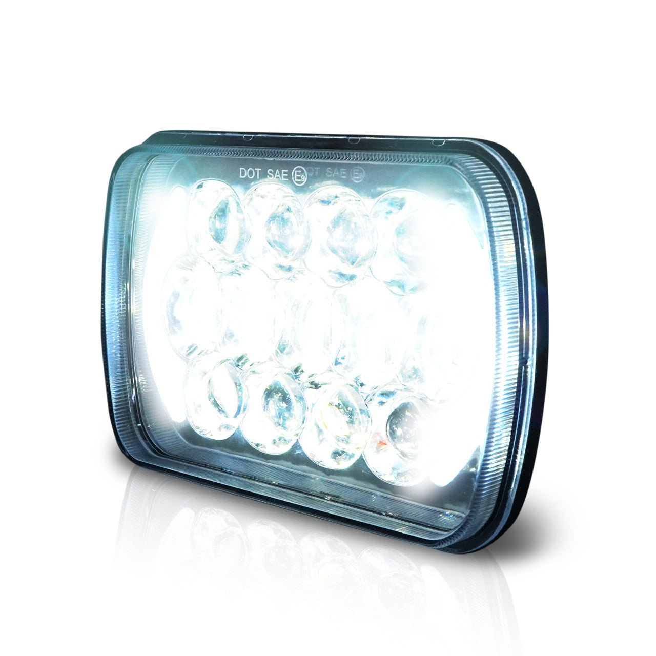 XPE Honeycomb LED Chrome Projector Headlights w/DRL for XJ and YJ Lighting