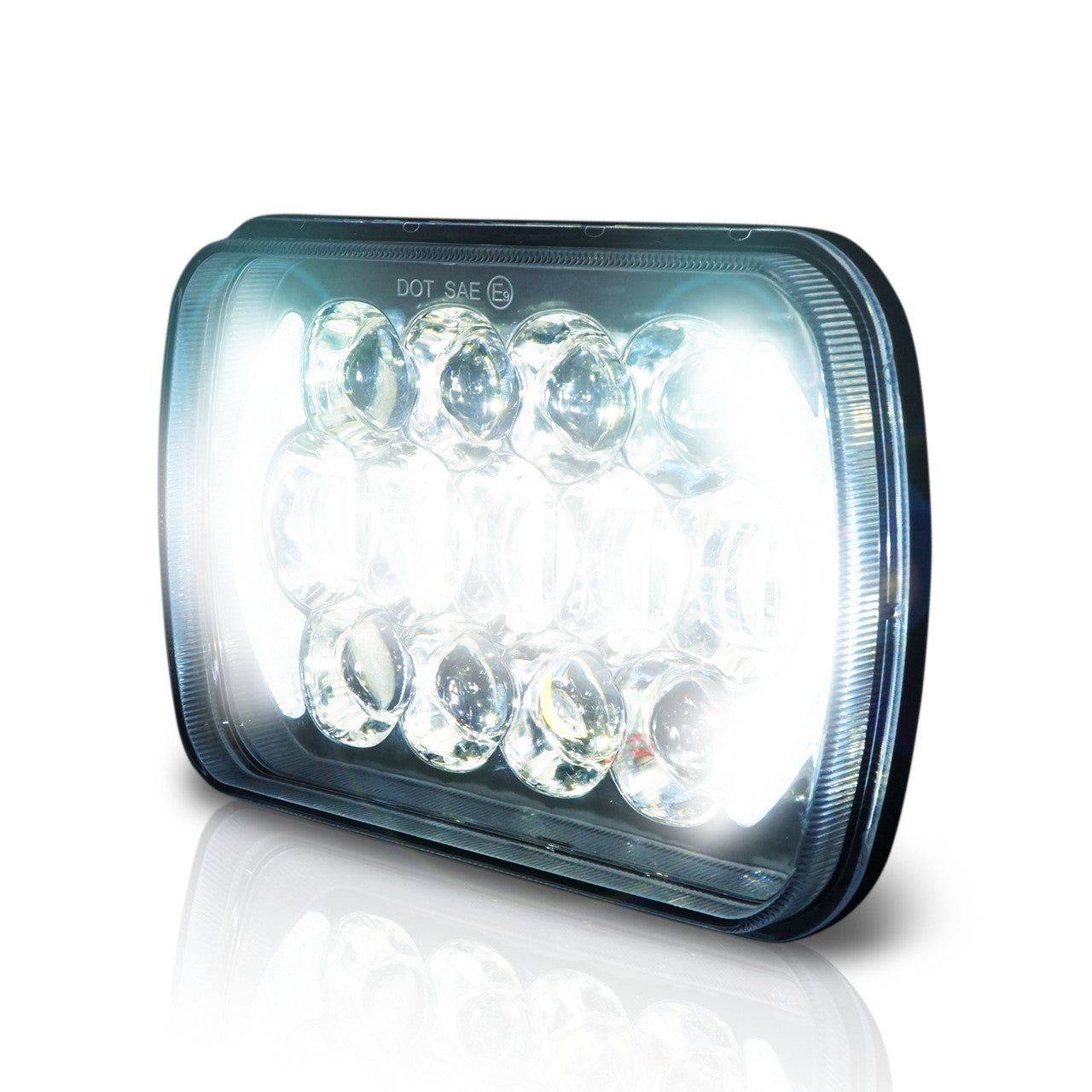 XPE Honeycomb LED Chrome Projector Headlights w/DRL for XJ and YJ Lighting