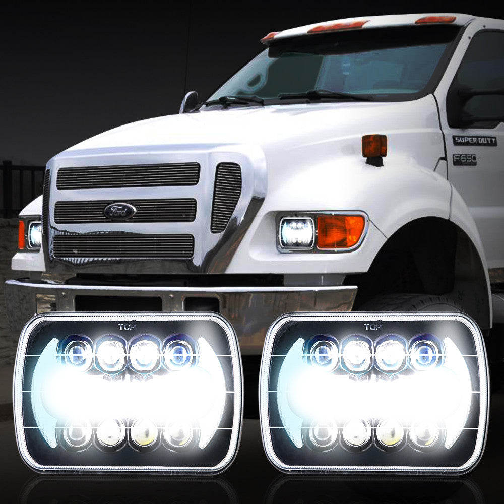 XPE Honeycomb LED Black Projector Headlights w/DRL for XJ and YJ Lighting