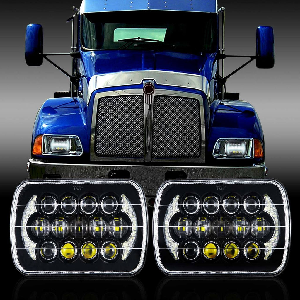 XPE Honeycomb LED Black Projector Headlights w/DRL for XJ and YJ Lighting