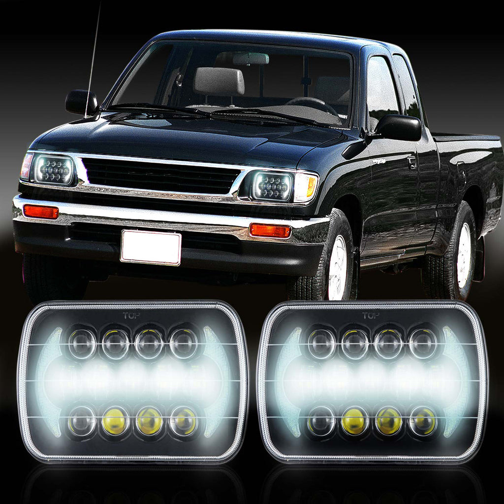 XPE Honeycomb LED Black Projector Headlights w/DRL for XJ and YJ Lighting