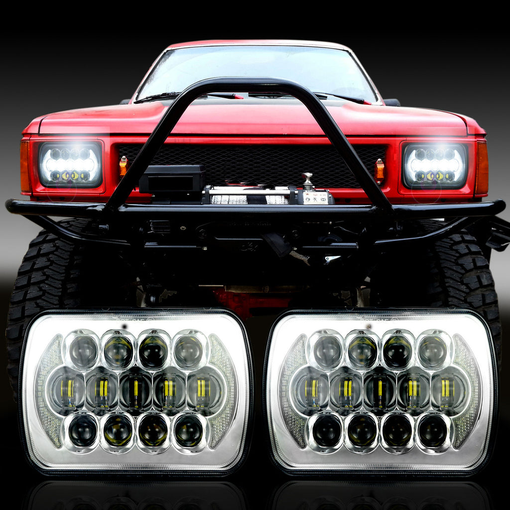 XPE Honeycomb LED Chrome Projector Headlights w/DRL for XJ and YJ Lighting