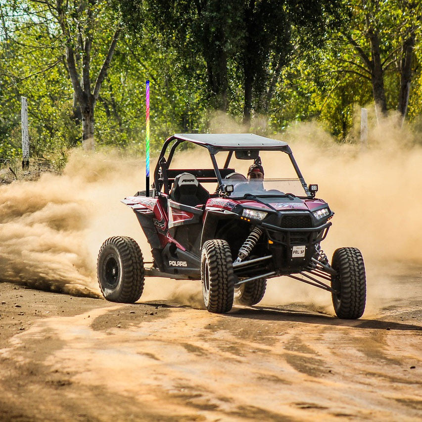 LED RGB Color Chasing Whip Lights 3 4 5 Feet Lighting